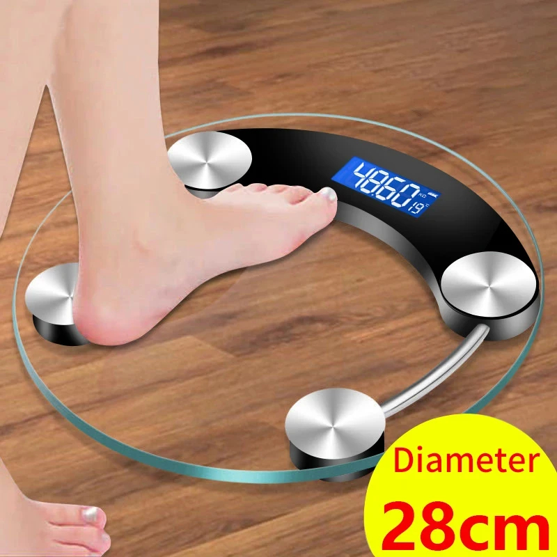 Digital Body Weight Scale - Moda yuvarlak tartı elektronik LCD ekran