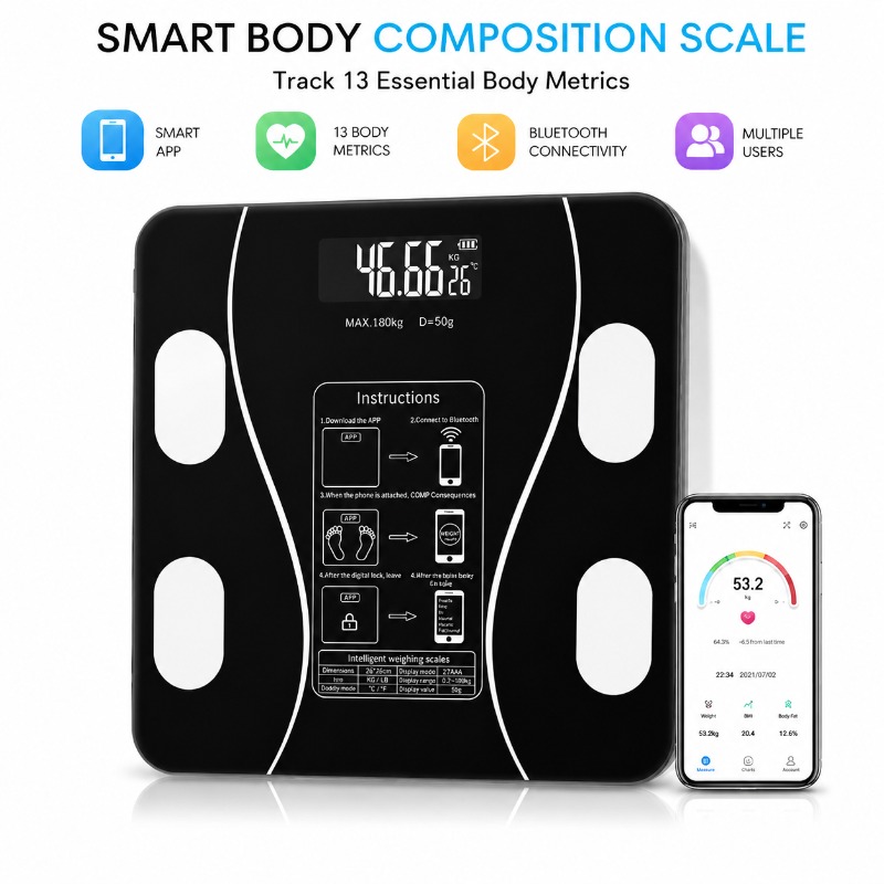 Akıllı Bluetooth Vücut Yağ Ölç - Digital Body Weight Scale incelemesi ve fiyatı